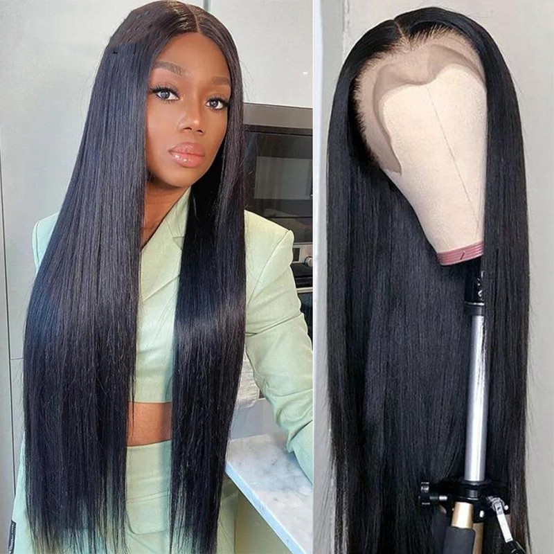 13x6 HD Lace Human Hair Straight Lace Front Wigs